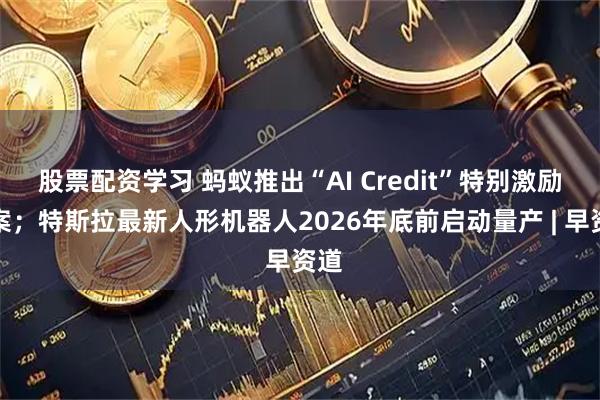 股票配资学习 蚂蚁推出“AI Credit”特别激励方案；特斯拉最新人形机器人2026年底前启动量产 | 早资道