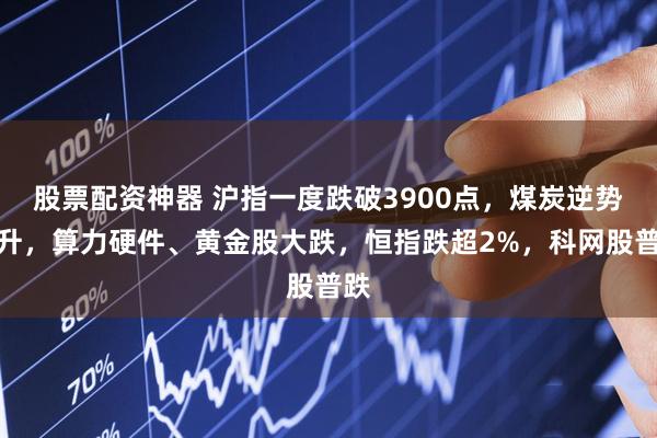 股票配资神器 沪指一度跌破3900点,煤炭逆势拉升,算力硬件、黄金股大跌,恒指跌超2%,科网股普跌